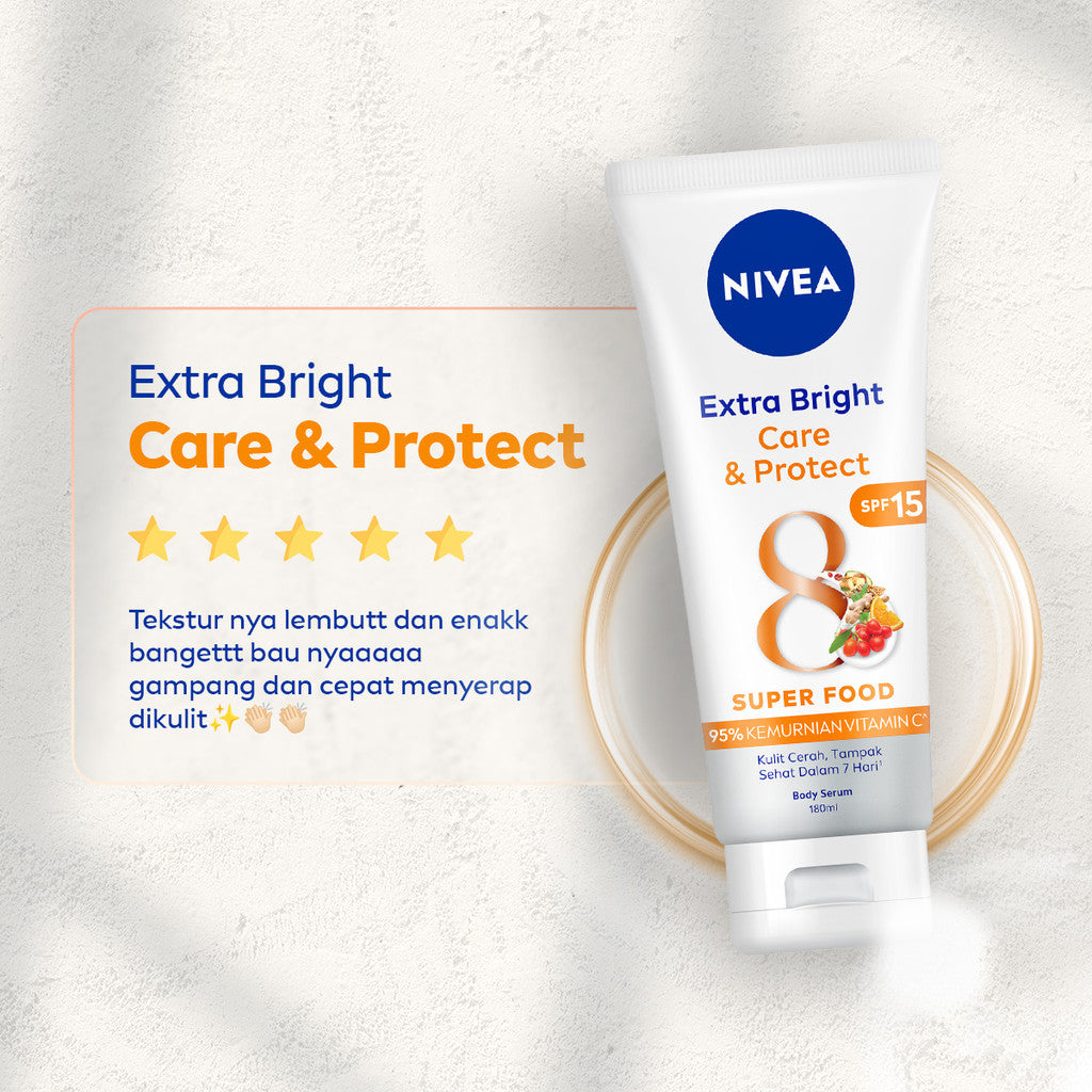 NIVEA Body Serum & Sun Lotion - Care & Protect + Daily Protection Sun SPF 33