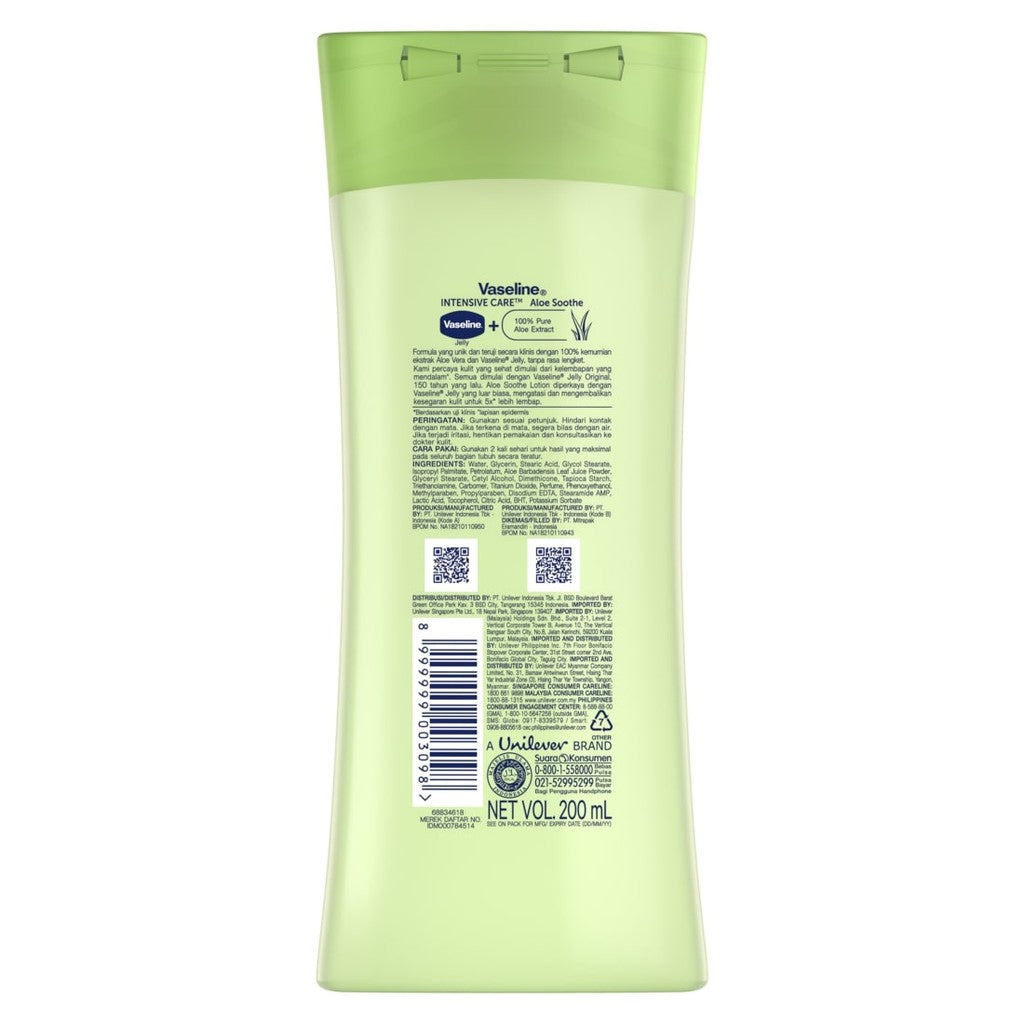 Vaseline Lotion Intensive Care Aloe Soothe 200Ml