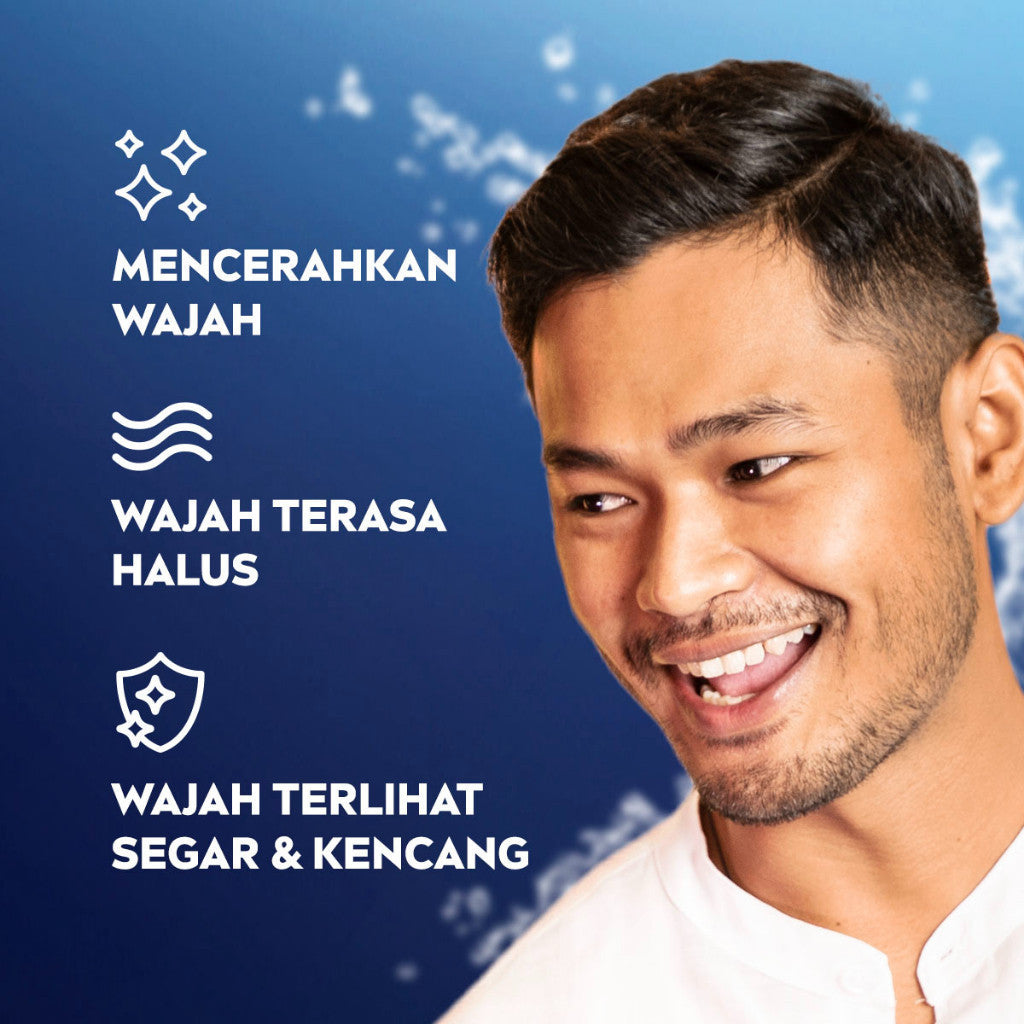 (PAKET HEMAT ISI 3) NIVEA MEN Vitamin Scrub Extra Bright C&HYA 100ml - Sabun cuci muka pria scrub mencerahkan angkat sel kulit mati brightening kulit kusam pembersih wajah cerah membersihkan pori pori polusi debu kotoran - Vitamin C, Hyaluronic acid