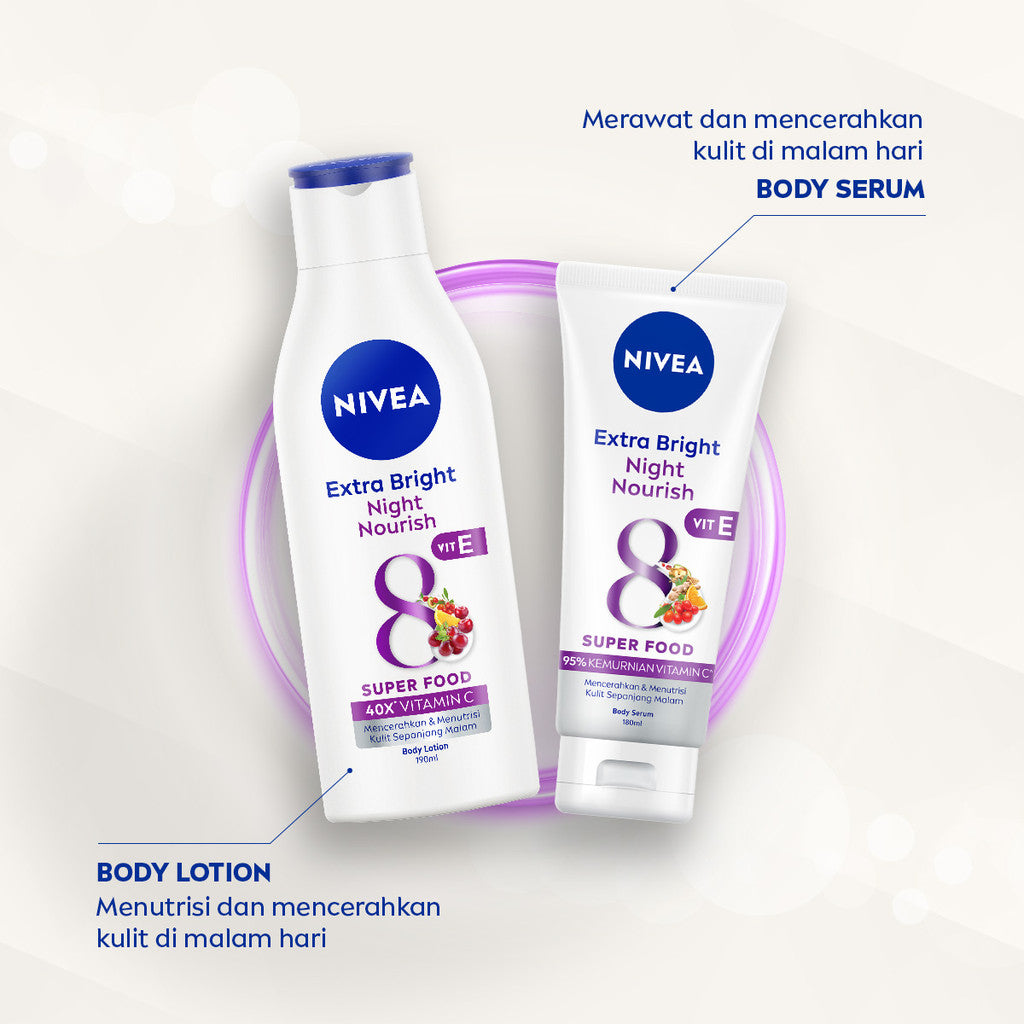 NIVEA Body Night Care - Night Nourish Vit E Body Serum & Body Lotion