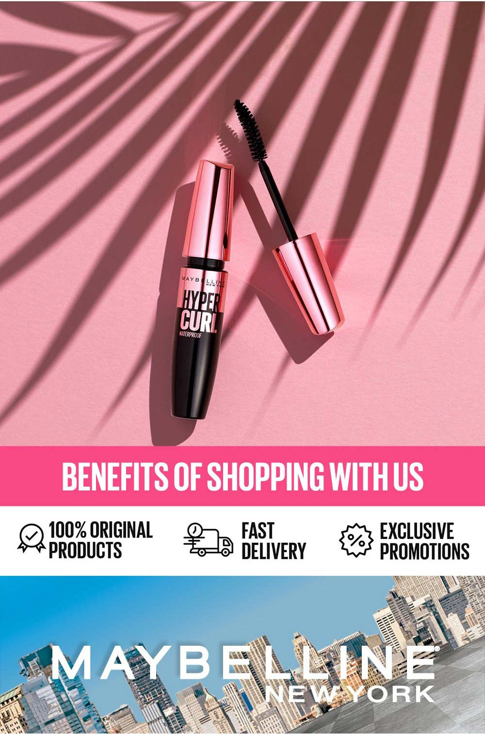 MAYBELLINE OFFICIAL Volume Express Hypercurl Waterproof Mascara 9.2 ml Maskara Eye Make up Bulu Mata Panjang Tebal Tahan 24 Jam Volumizing Extending Smudgeproof