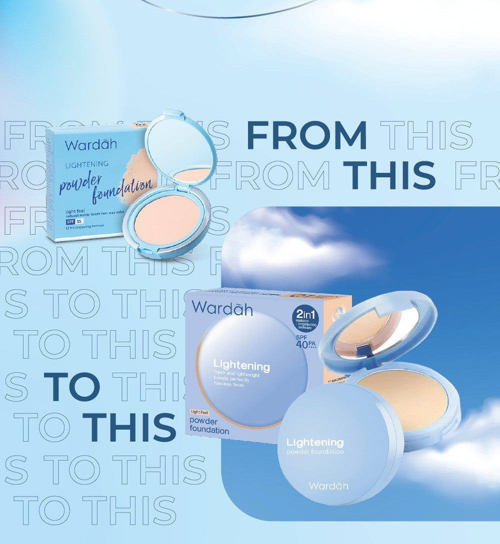 WARDAH Lightening Powder Foundation Extra Cover 10 g - All Skin - Two Way Cake - TWC Extra Cover - Bedak Padat Medium to High Coverage dengan SPF 22 PA dan Serum Niacinamide Untuk Hasil Makeup Flawless dan Cerah - Makeup - Cocok Dipakai dengan Cushion