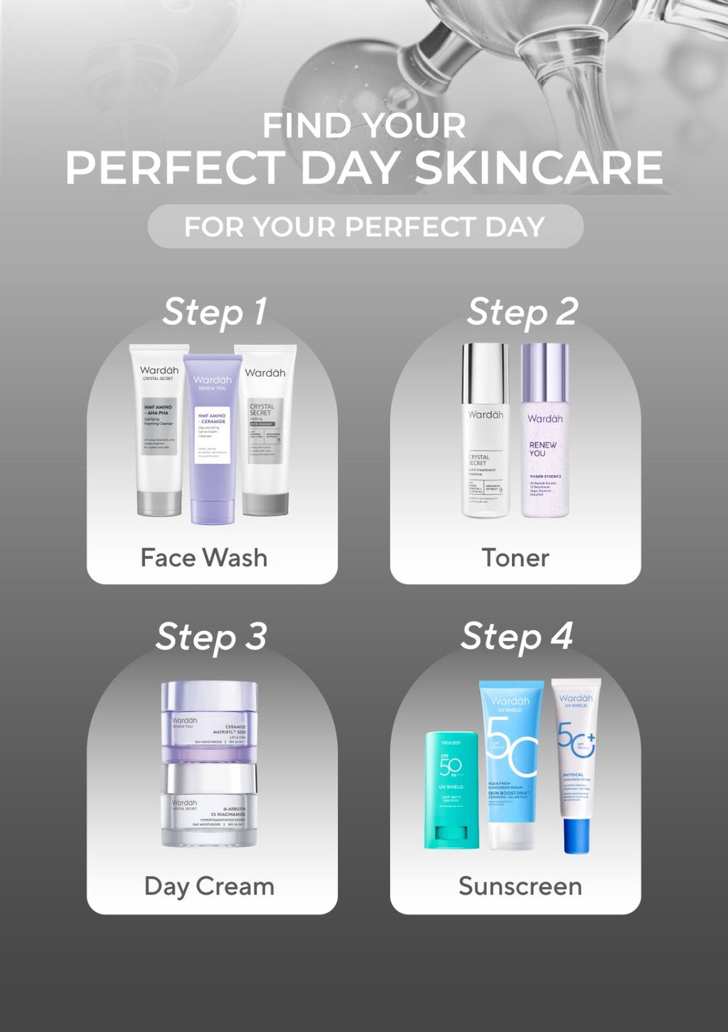 WARDAH Crystal Secret a-Arbutin 5% Niacinamide Hyperpigmentation Expert SPF 35 PA+++ Day Moisturizer 30 g - Skincare