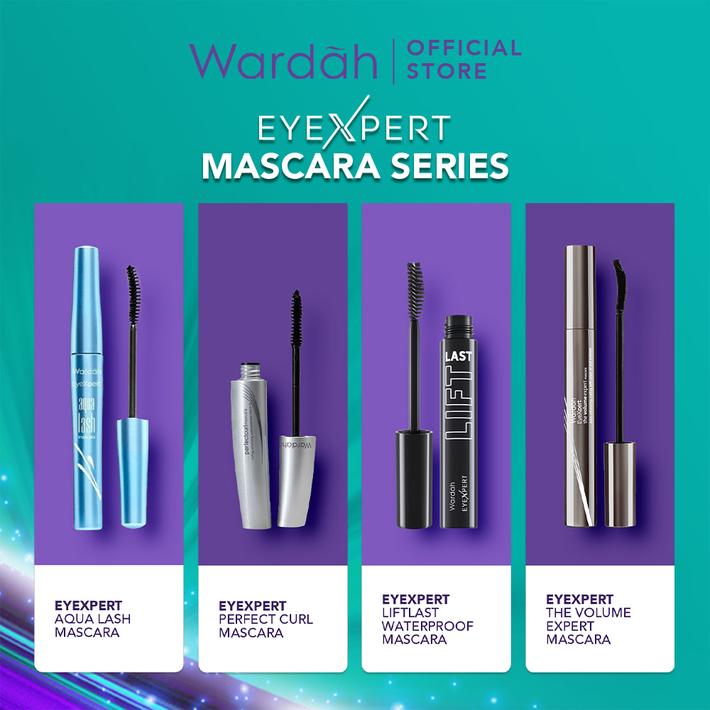WARDAH EyeXpert Liftlast Waterproof Mascara 8ml Lentik Dalam 5 Detik, Tahan Lama 12 Jam - Maskara Anti Air Tahan Air - Makeup