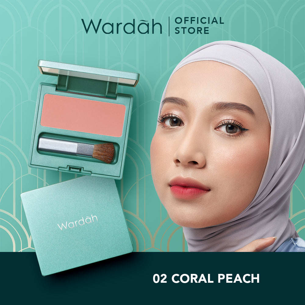 WARDAH Exclusive Blush On - Warna Intense dan Tahan Lama - Tekstur Smooth Silky Mudah Digunakan - Hasil Natural dan Berkilau - Tersedia dalam 2 Warna - Makeup