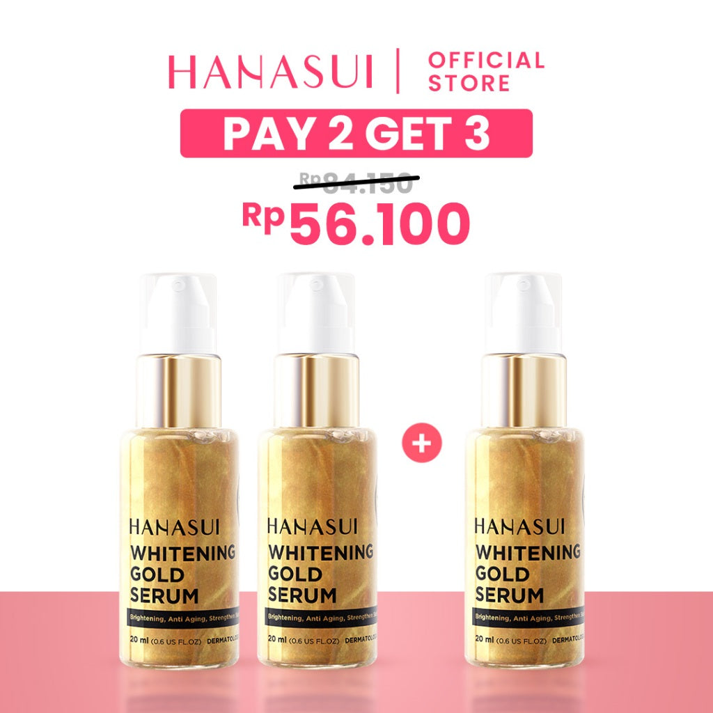 Hanasui Whitening Gold Serum - Cerah & Glowing Kurangi Bintik Hitam & Lawan Tanda Penuaan 4% Niacinamide & 2% Vitamin C