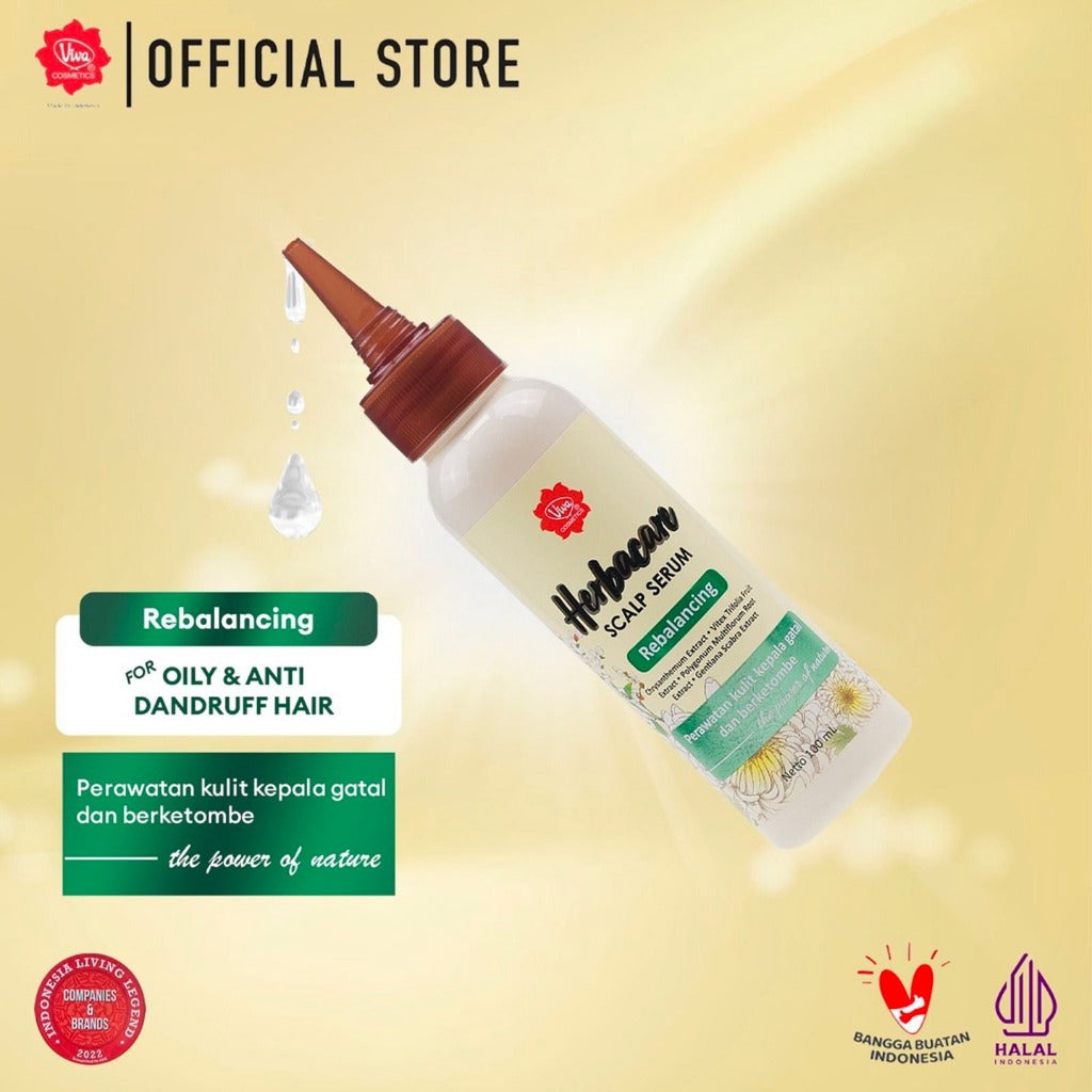 Viva Herbacare Scalp Serum - 100 ml (Tersedia 2 Varian: For Normal to Dry Hair & Oily & Anti Dandruff Hair)