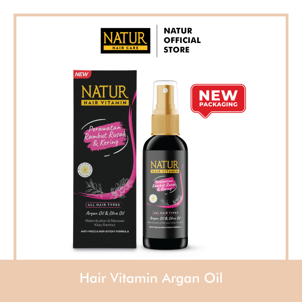 Natur Hair Vitamin Argan Oil 80 ML - Vitamin Rambut Kering dan Rusak