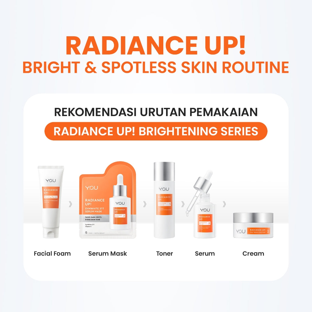 YOU Radiance Up! SymWhite 377 Serum Mask Masker Wajah Brightening Vitamin C Atasi Bekas Jerawat & Dark Spot