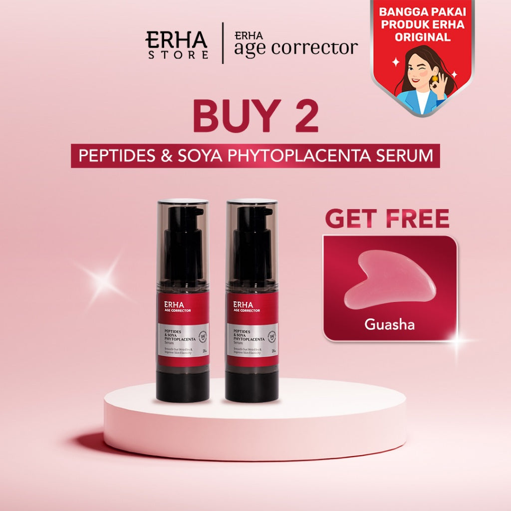 ERHA Twin Flame Age Corrector Serum Peptides & Soya Phytoplacenta 20ml - Serum Anti Penuaan