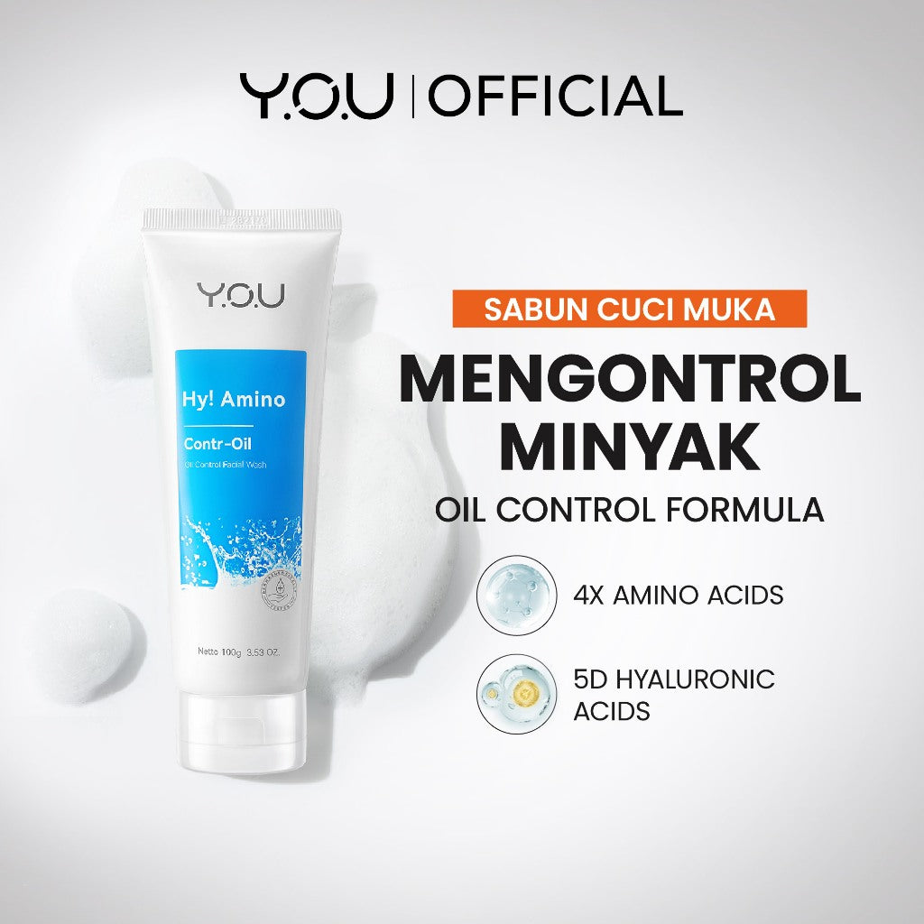 YOU Hy! Amino Facial Wash 100g Anti Acne, Hydrating, Brightening, Oil Control Sabun Cuci Muka