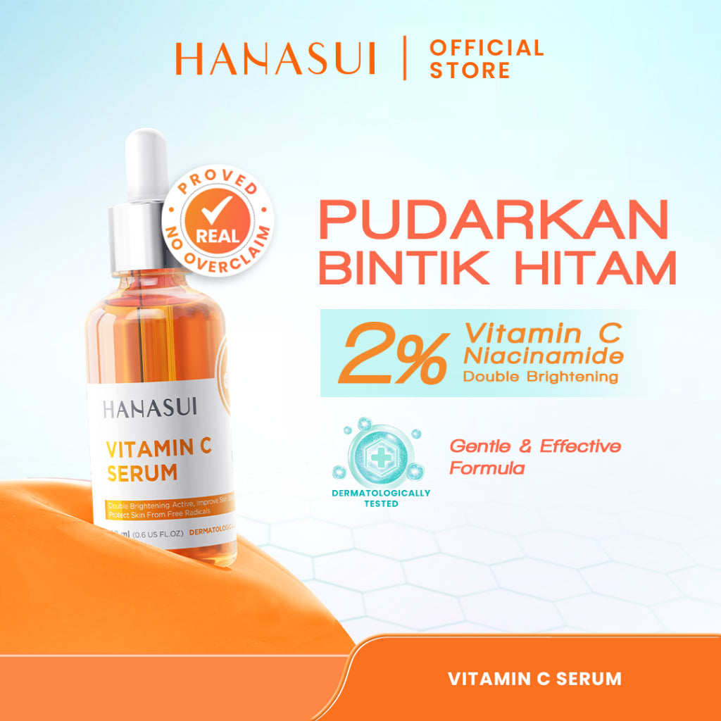 【5pcs Hemat】Hanasui Serum Vitamin C - Mencerahkan & Pudarkan Bintik Hitam 2% Vitamin C 2% Niacinamide 1% Betaine