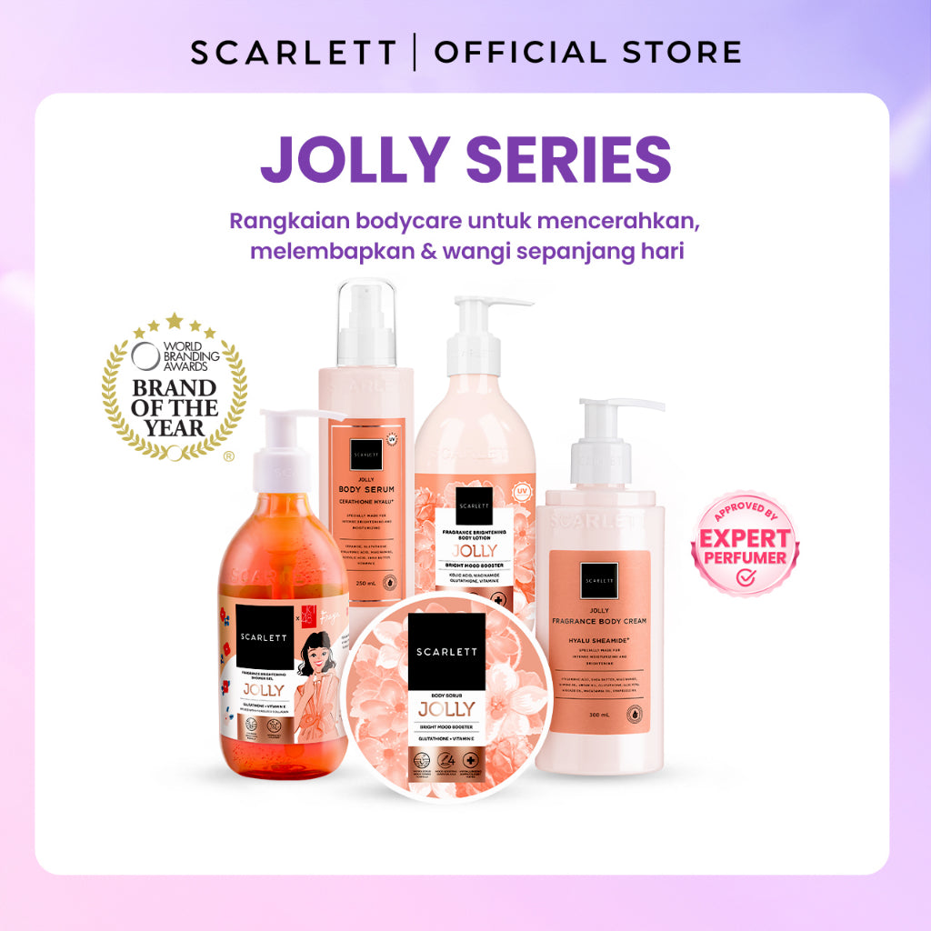 Scarlett Whitening Jolly Series - Paket Body Care Scarlett Lengkap dengan Aroma Wangi Mewah untuk Mencerahkan Melembabkan Menutrisi Kulit || Fragrance Body Care Approved