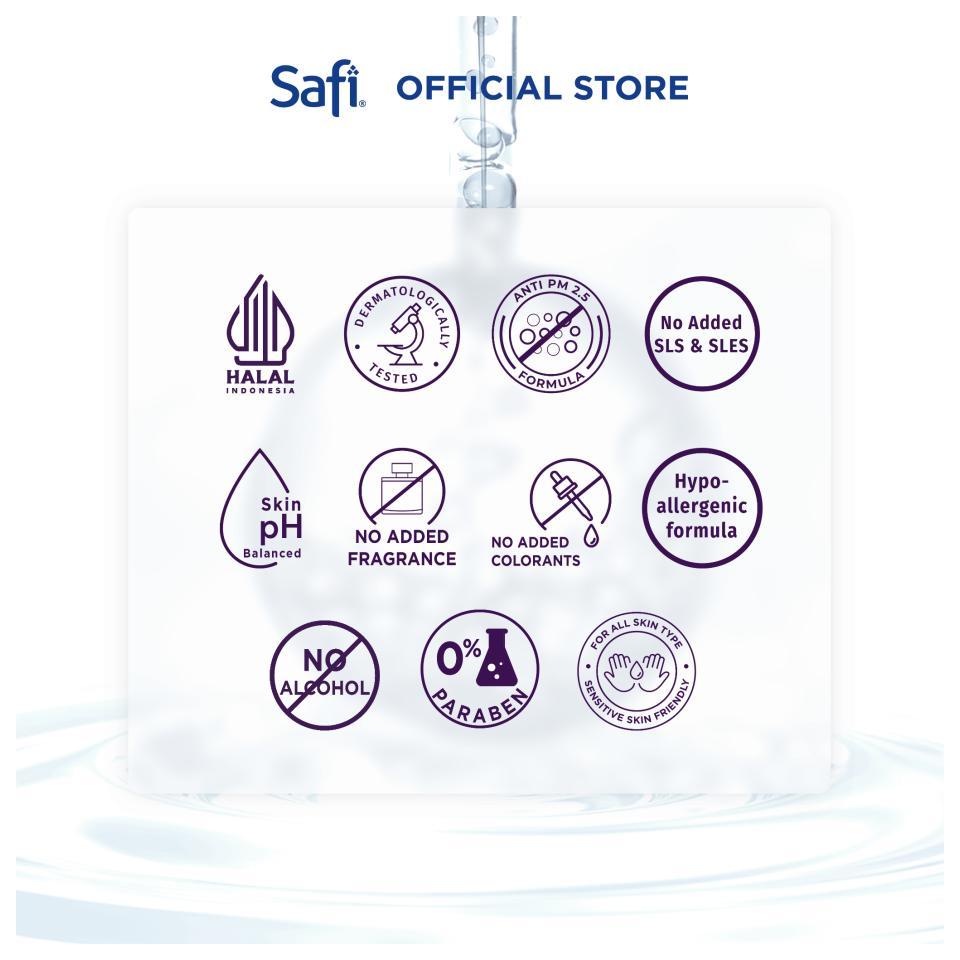 Paket Safi Age Defy Sensitive Biome - Balancing Cleanser 100gr+Calming Gel 45g | Sabun Cuci Muka Hypoallergenic Non SLS + Pelembap Gel Ringan untuk Kulit Sensitif, Anti Polusi