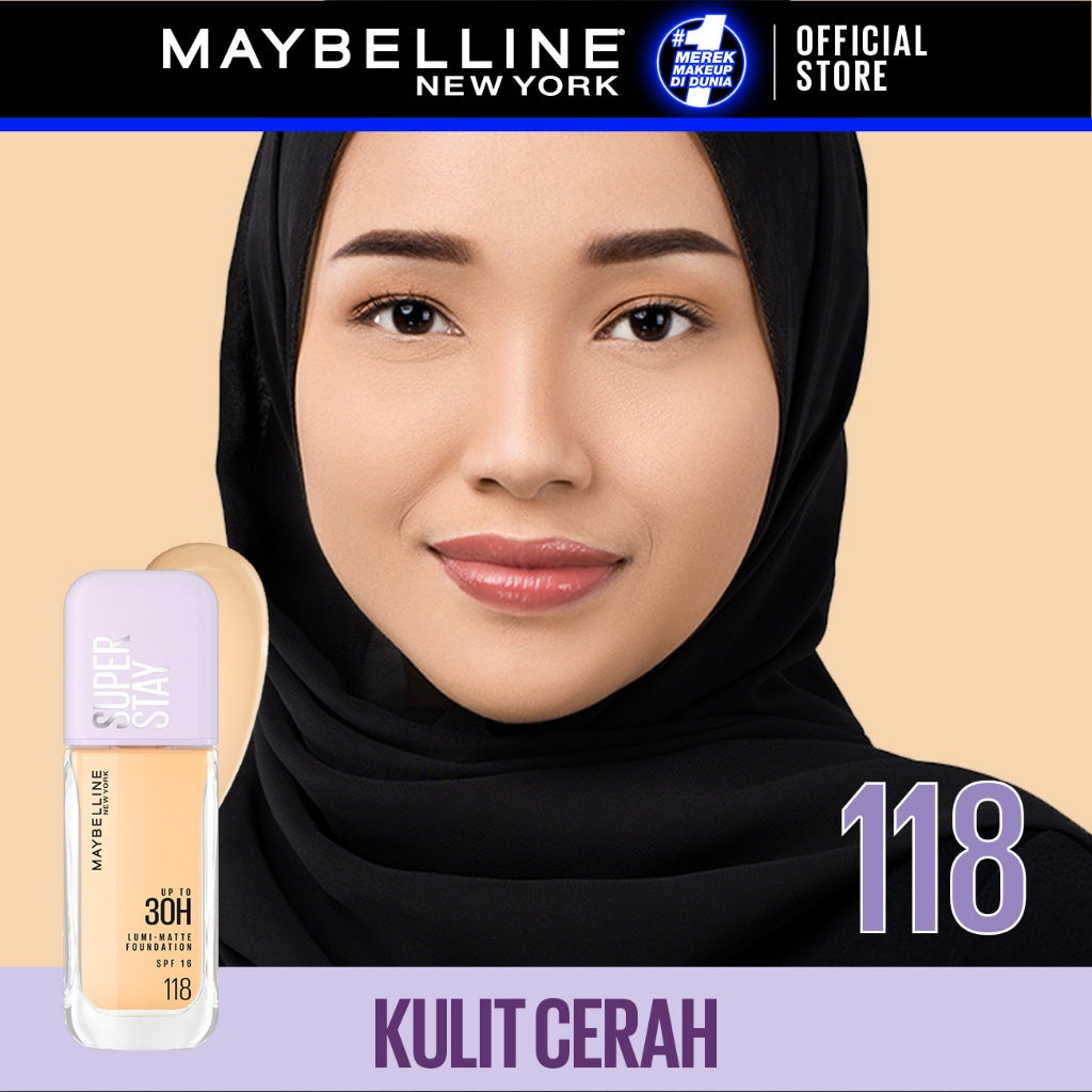 Maybelline Superstay Lumi Matte Liquid Foundation 35 mL – Buildable coverage transferproof ringan makeup tahan lama