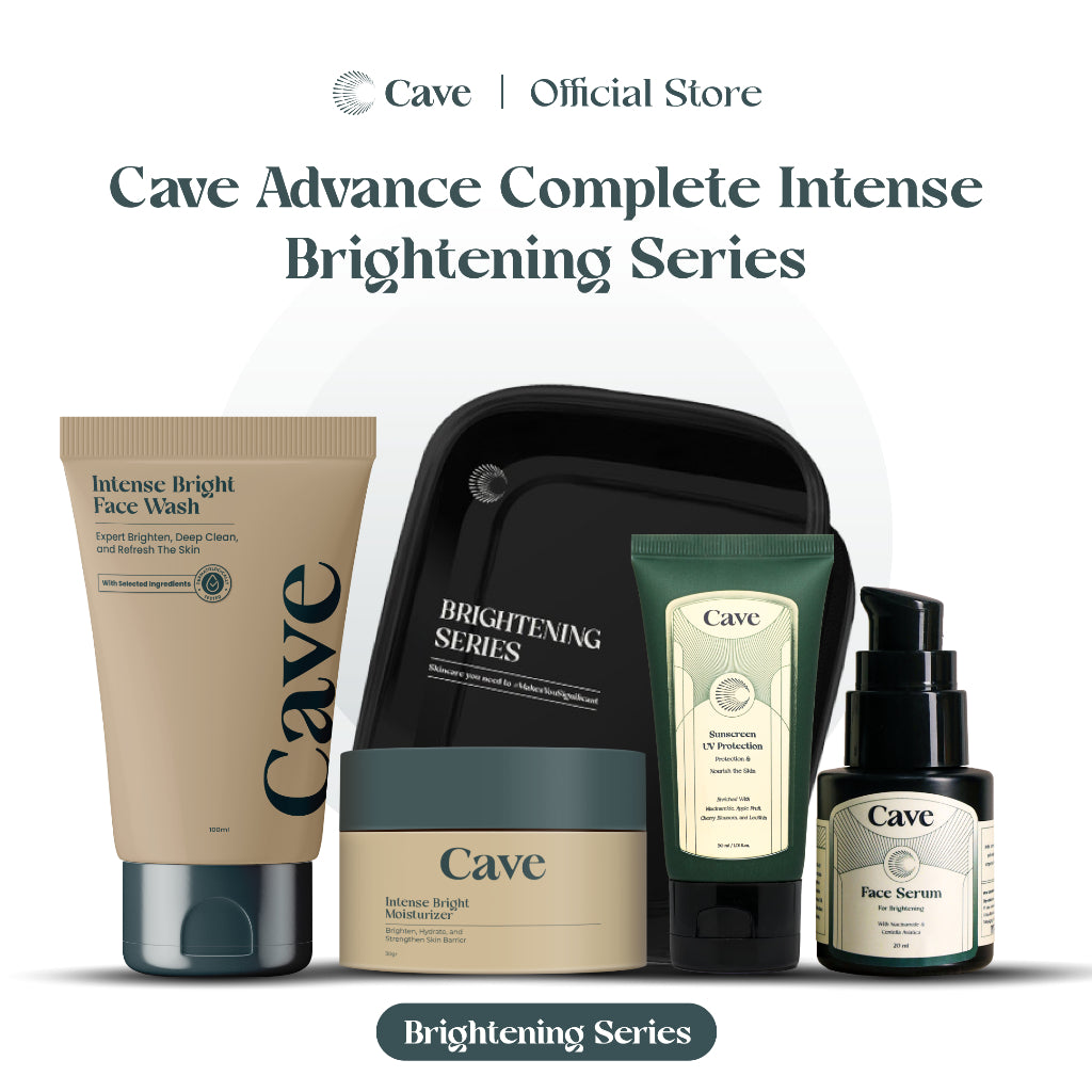 Cave Advance Complete Brightening Series - Paket Skincare Untuk Pria Membantu Membersihkan Menutrisi & Mencerahkan Wajah