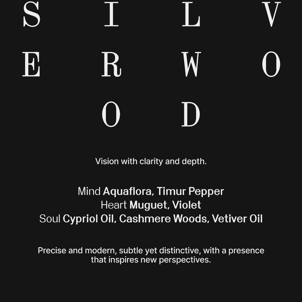 NEW! Kahf Silverwood Extrait de Parfum 50 ml - Oracle Series - Long-lasting Signature Fragrance (EDP) with Luxury Elegant Masculine Scent (Metallic Woody Aroma) Wangi Tahan Lama