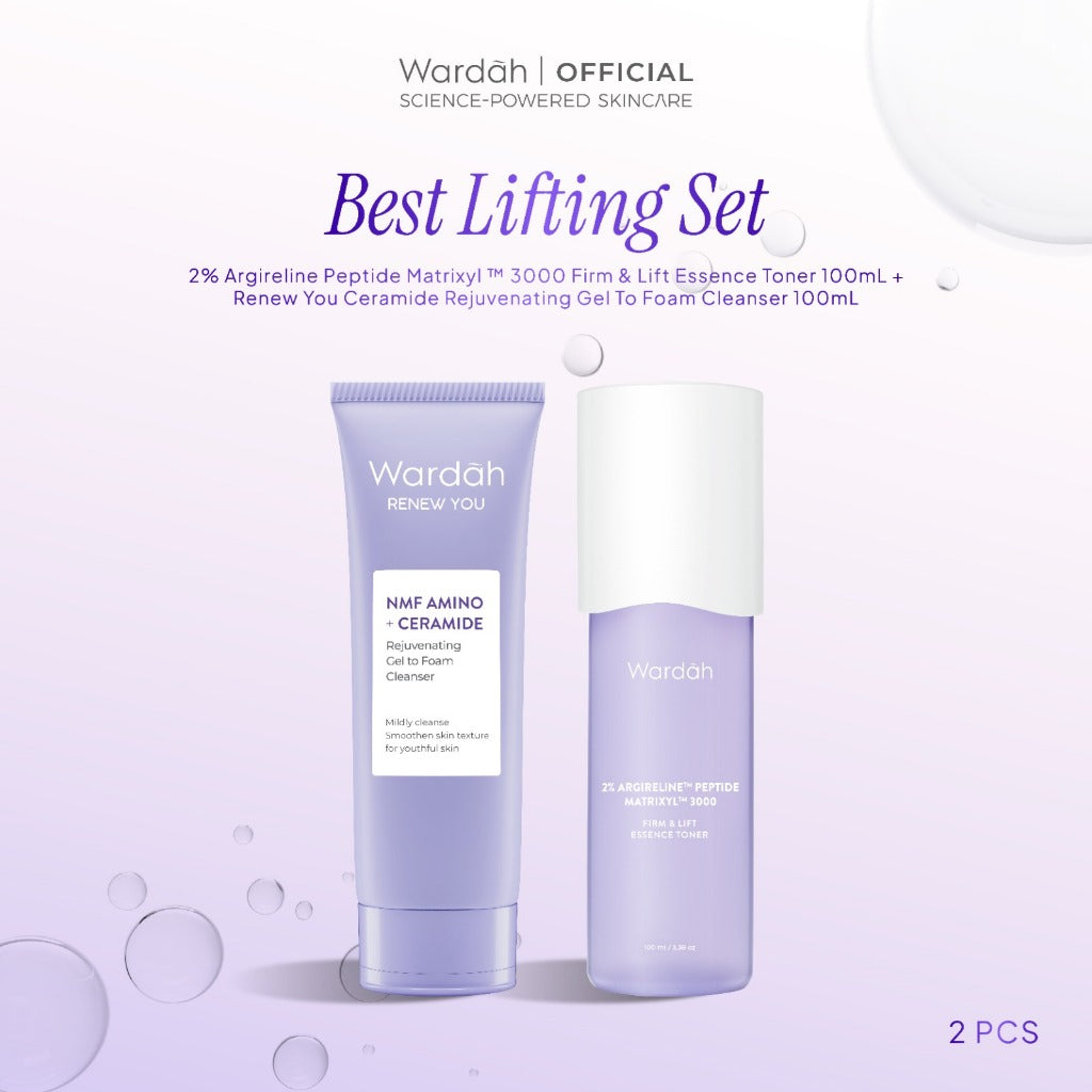 NEW! WARDAH BEST COMBO HEMAT Paket Toner dan Face Wash Low pH FREE Sheetmask - Eksfoliasi, Hidrasi, dan Melembabkan Kulit - Skincare