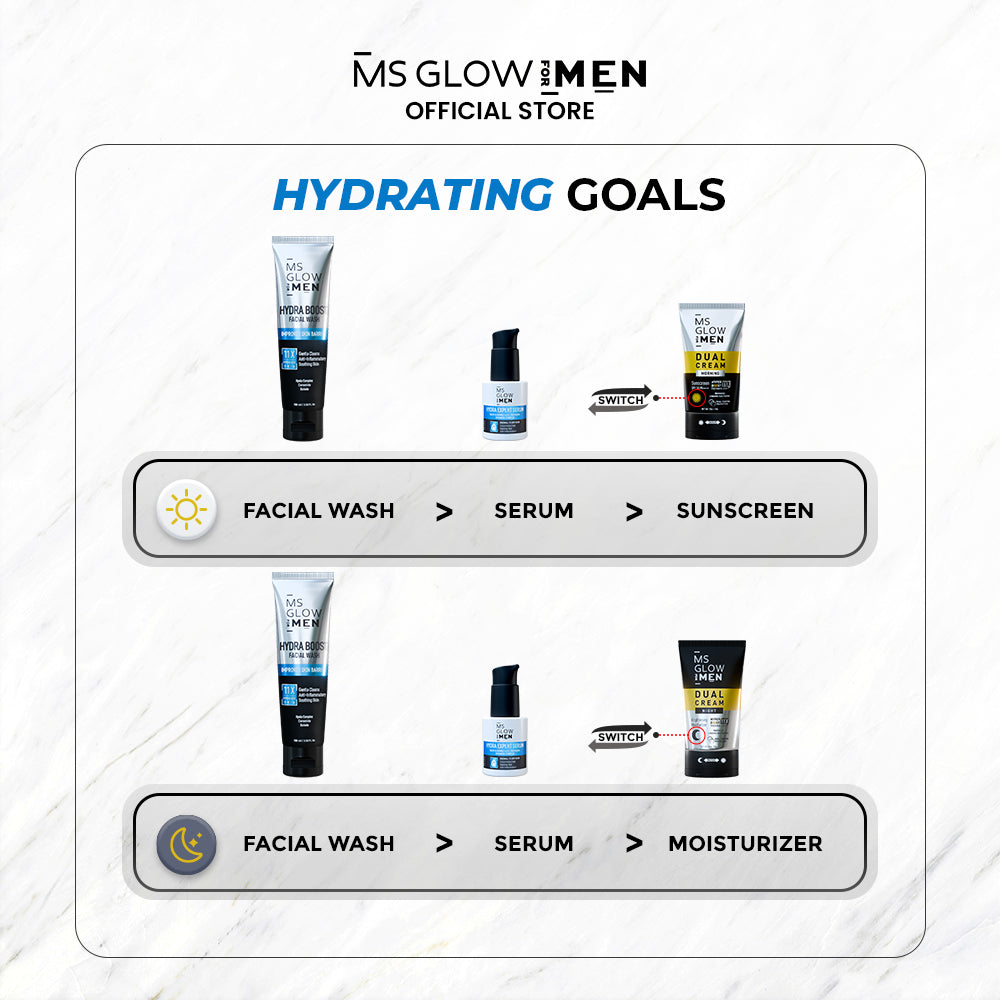 MS Glow For Men Hydra Boost Facial Wash - 100 ml