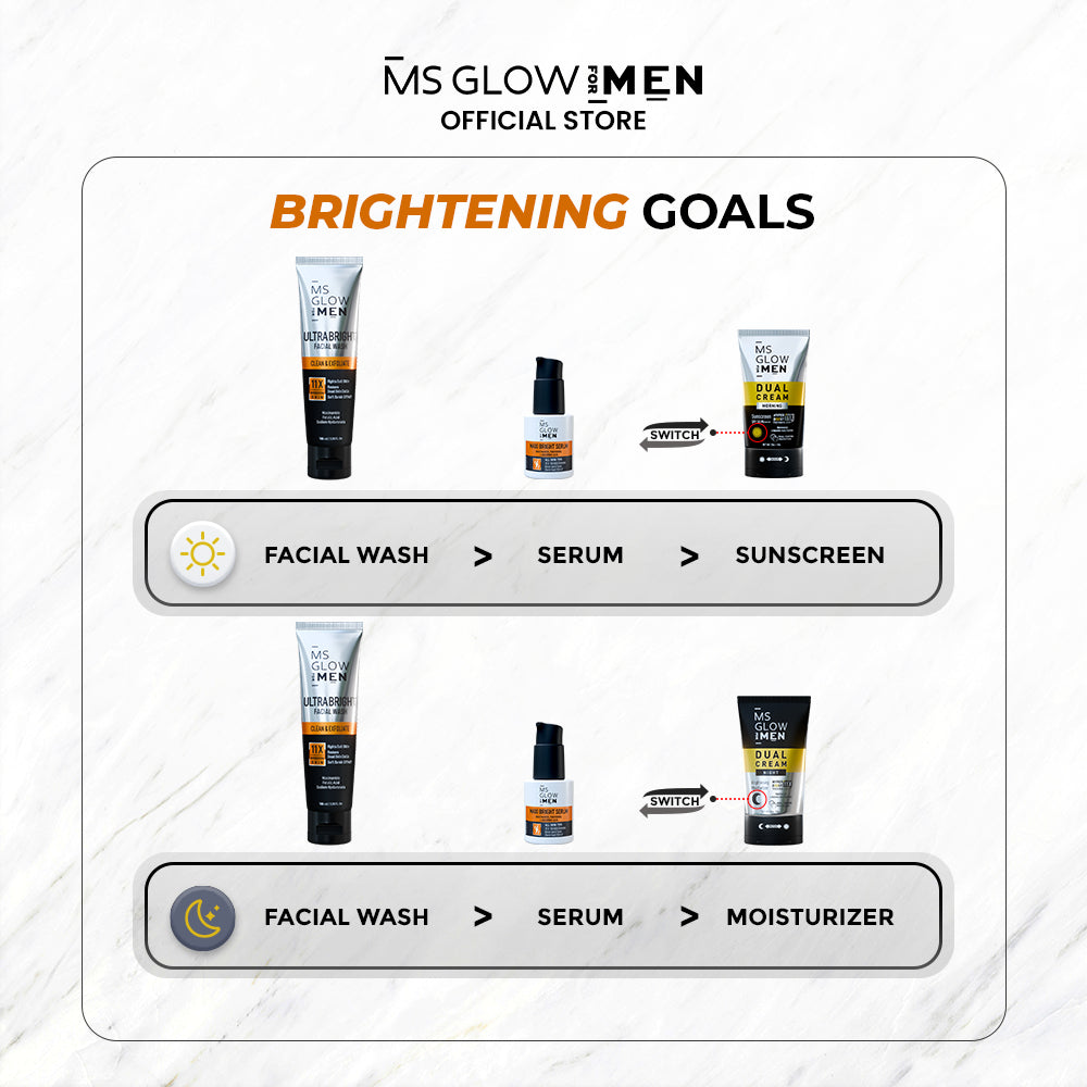 MS Glow For Men Ultra Bright Facial Wash - 100 ml