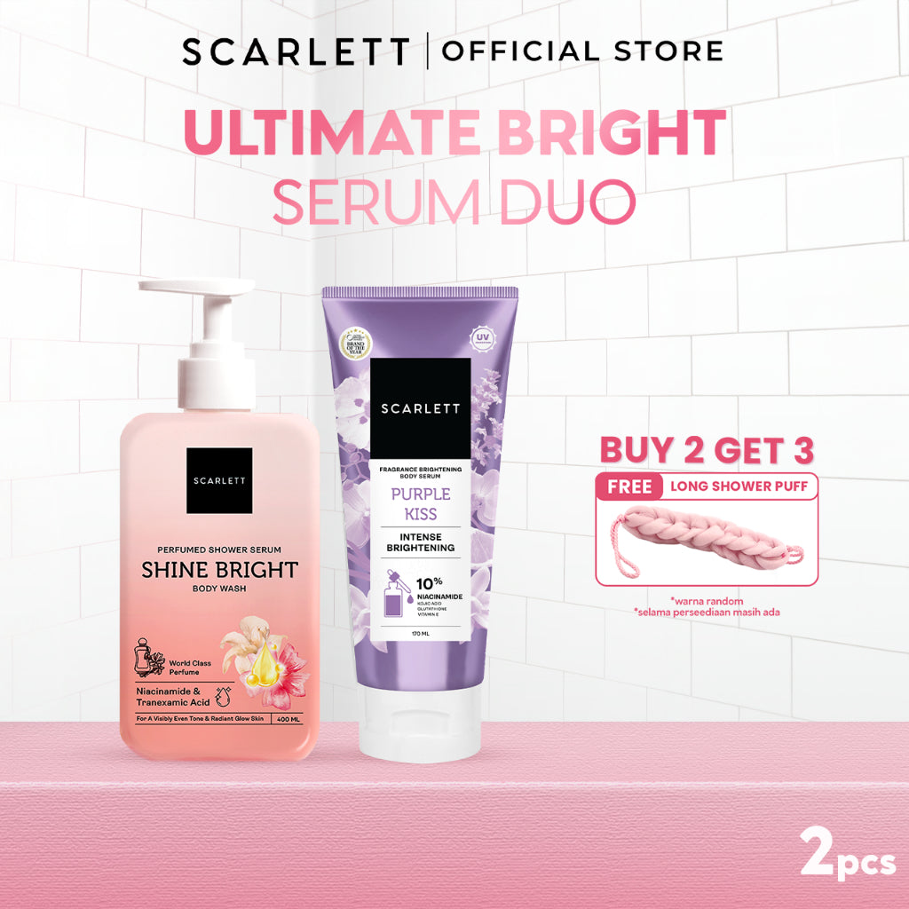 Scarlett Whitening Bundle Extra Cerah - Fragrance Brightening Body Lotion Bright Mood Booster