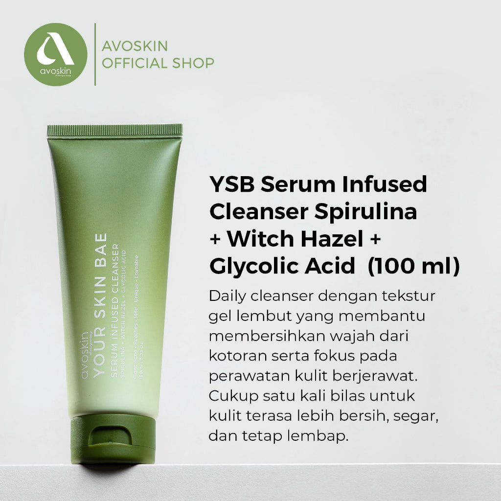 Facial Cleanser Avoskin Your Skin Bae Spirulina 100ml-Kulit Berjerawat