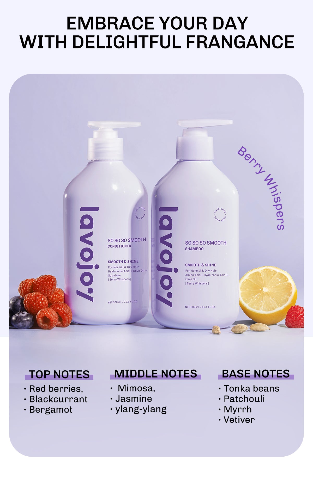 Lavojoy So So So Smooth Conditioner | Kondisioner Mengurangi Rambut Kusut | Mengkilaukan Rambut | Menutrisi Rambut | Menghaluskan Rambut