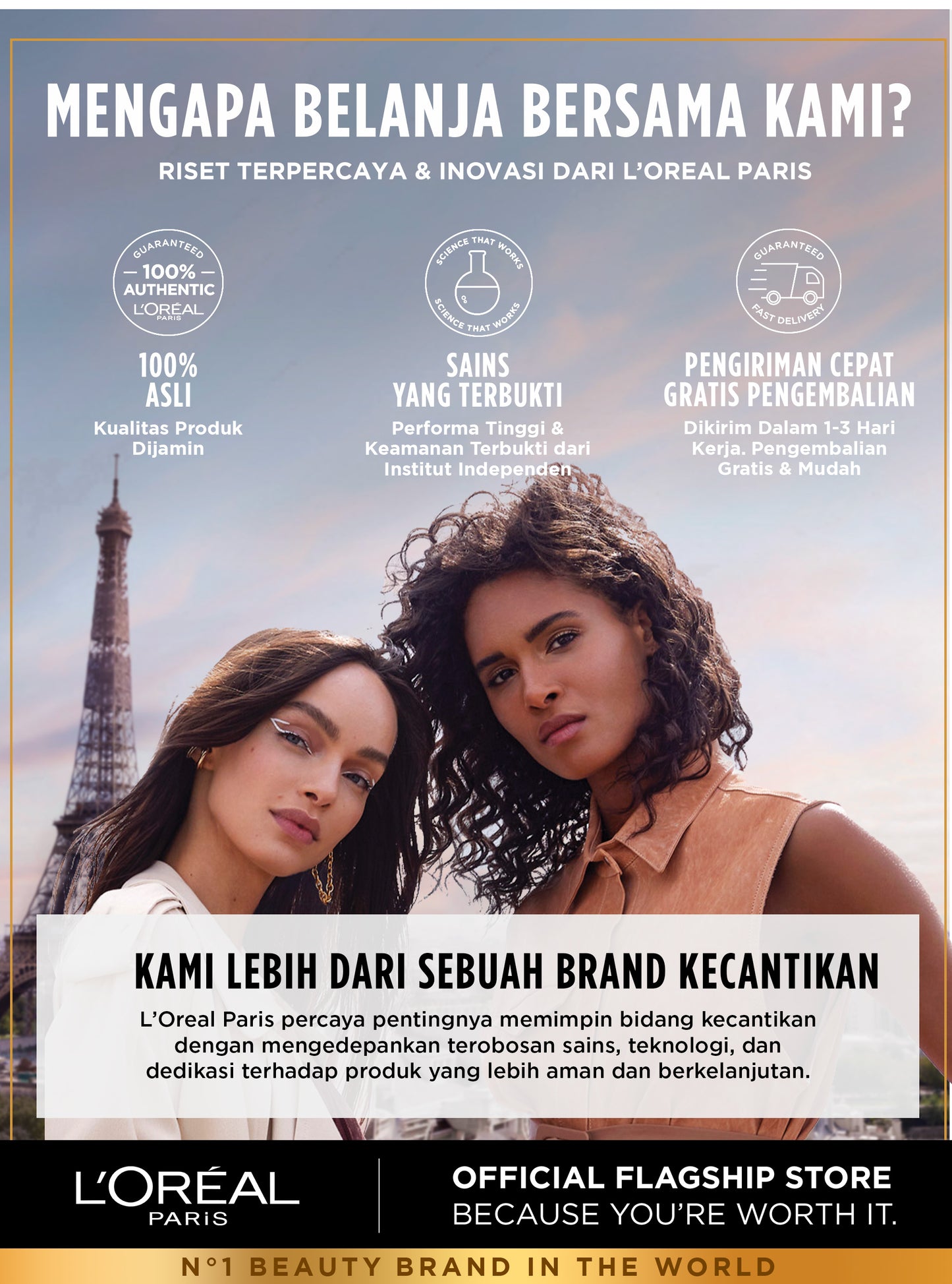 L'oreal Paris Revitalift Hyaluronic Acid 8h Oil Control Gel-Cream - Kulit Terasa Kenyal & Replumping