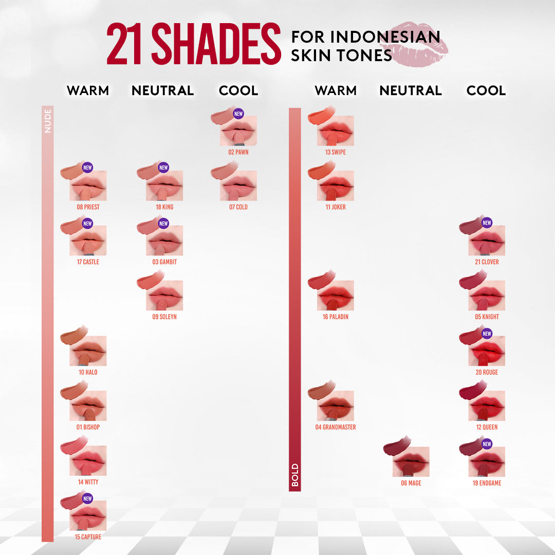 SOMETHINC Checkmatte Transferproof Lipstick - Lipstick Batang Transferproof, Nyaman Dan Tahan Digunakan Hingga 16 Jam | Mampu Menyamarkan Garis Di Bibir, Terasa Ringan, Dan Tidak Lengket, serta Smudgeproof