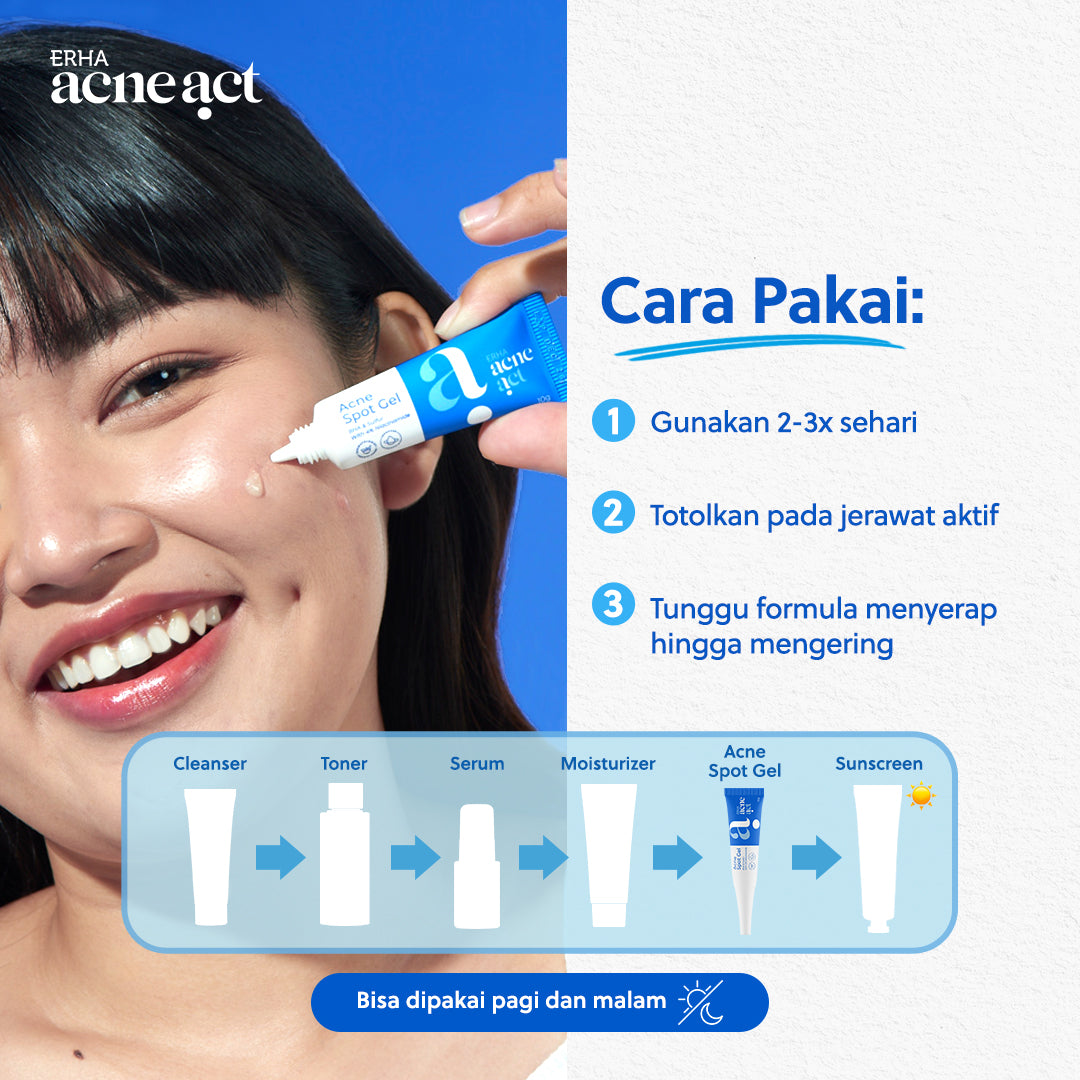 ERHA Acneact Acne Spot Gel 10g - Gel Totol Jerawat | Acne Treatment | Salicylic Acid Niacinamide