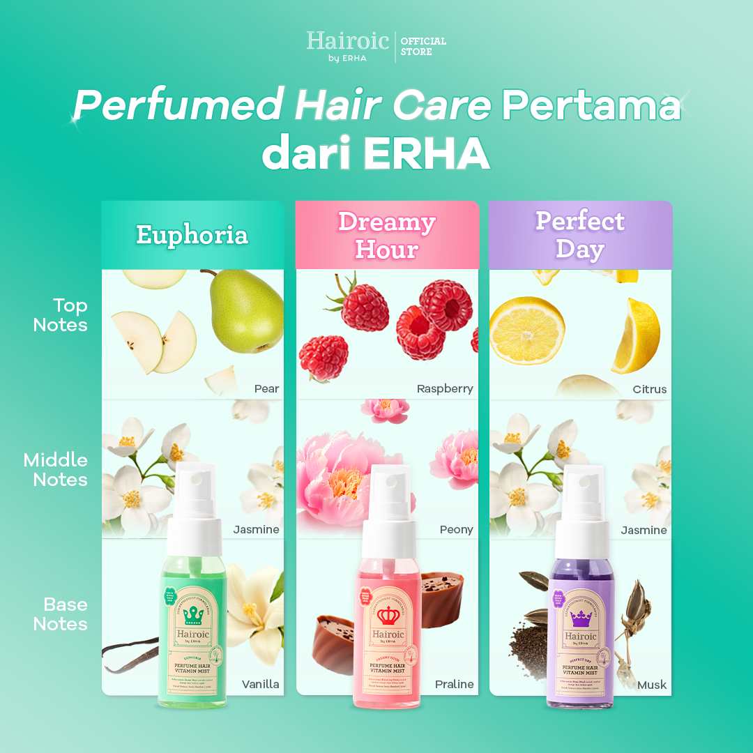 Hairoic Euphoria Hair Perfume Hair Vitamin Mist 50ml - Parfum Vitamin Rambut