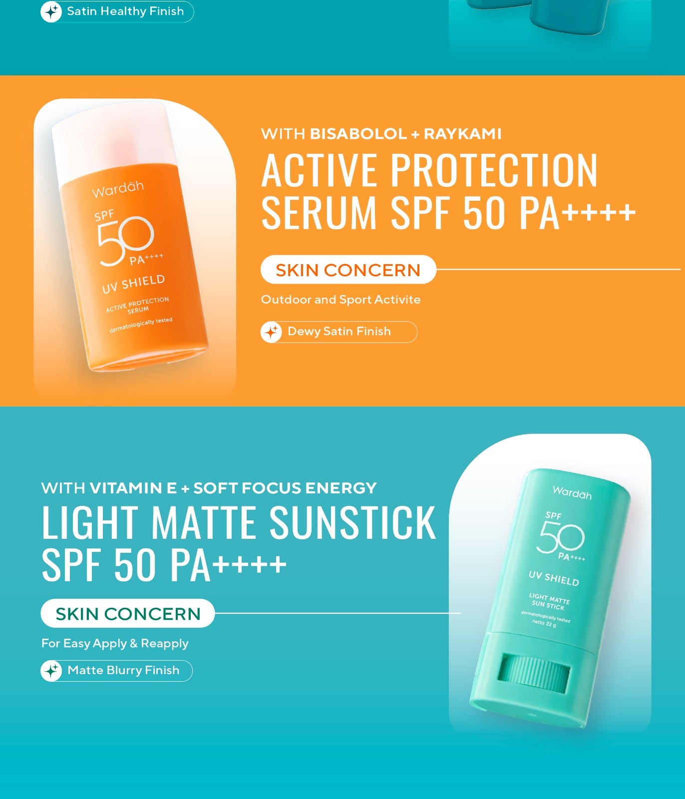 WARDAH UV Shield Hydrating Sunscreen All Series - SPF 35 SPF 50 - Skincare