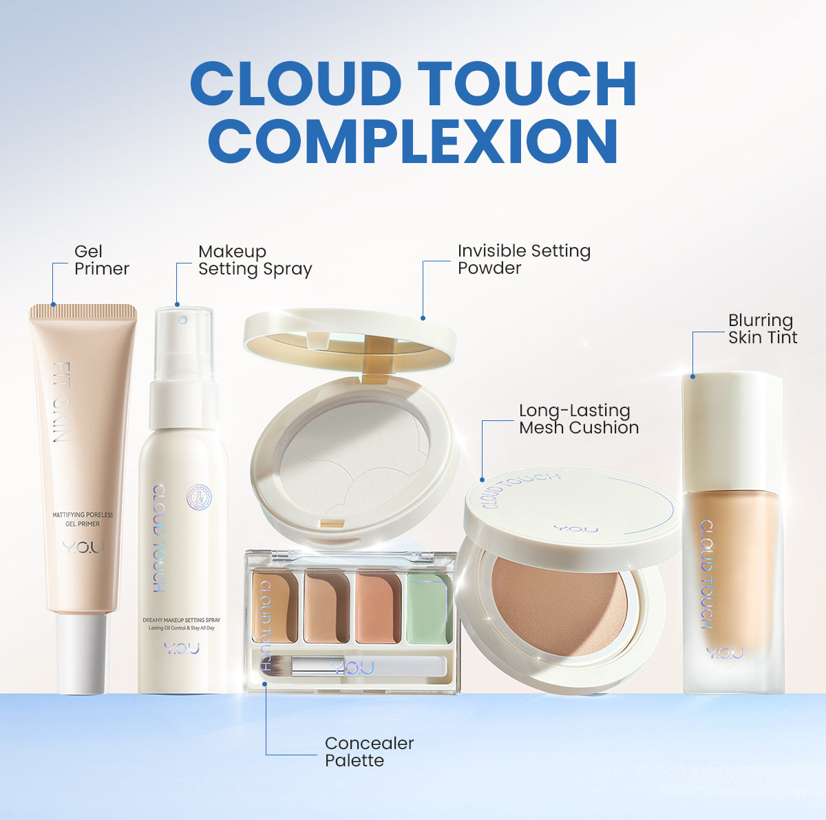 YOU Cloud Touch Dreamy Makeup Setting Spray Makeup + CT Skin Tint Bundle