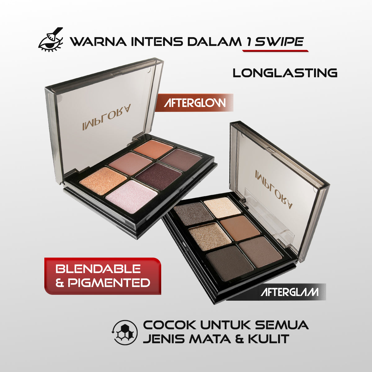 Implora Urban Eyeshadow Palette | Afterglow & Afterglam | Blendable & Pigmented