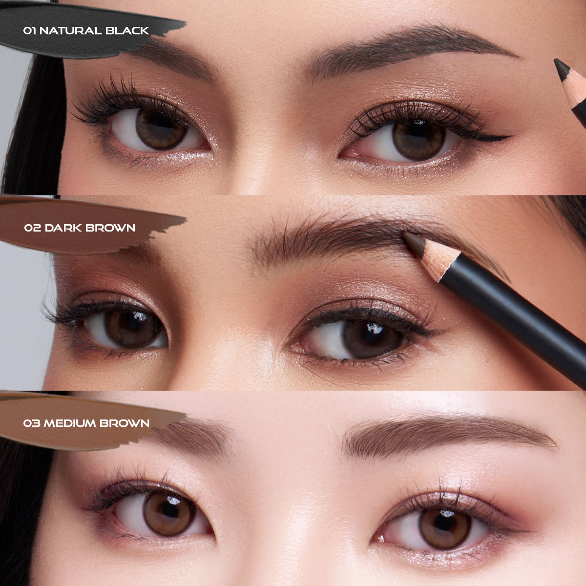 Implora Urban Eyebrow Pencil | Pensil Alis Black Brown Dark | Waterproof | Prilly's Choice