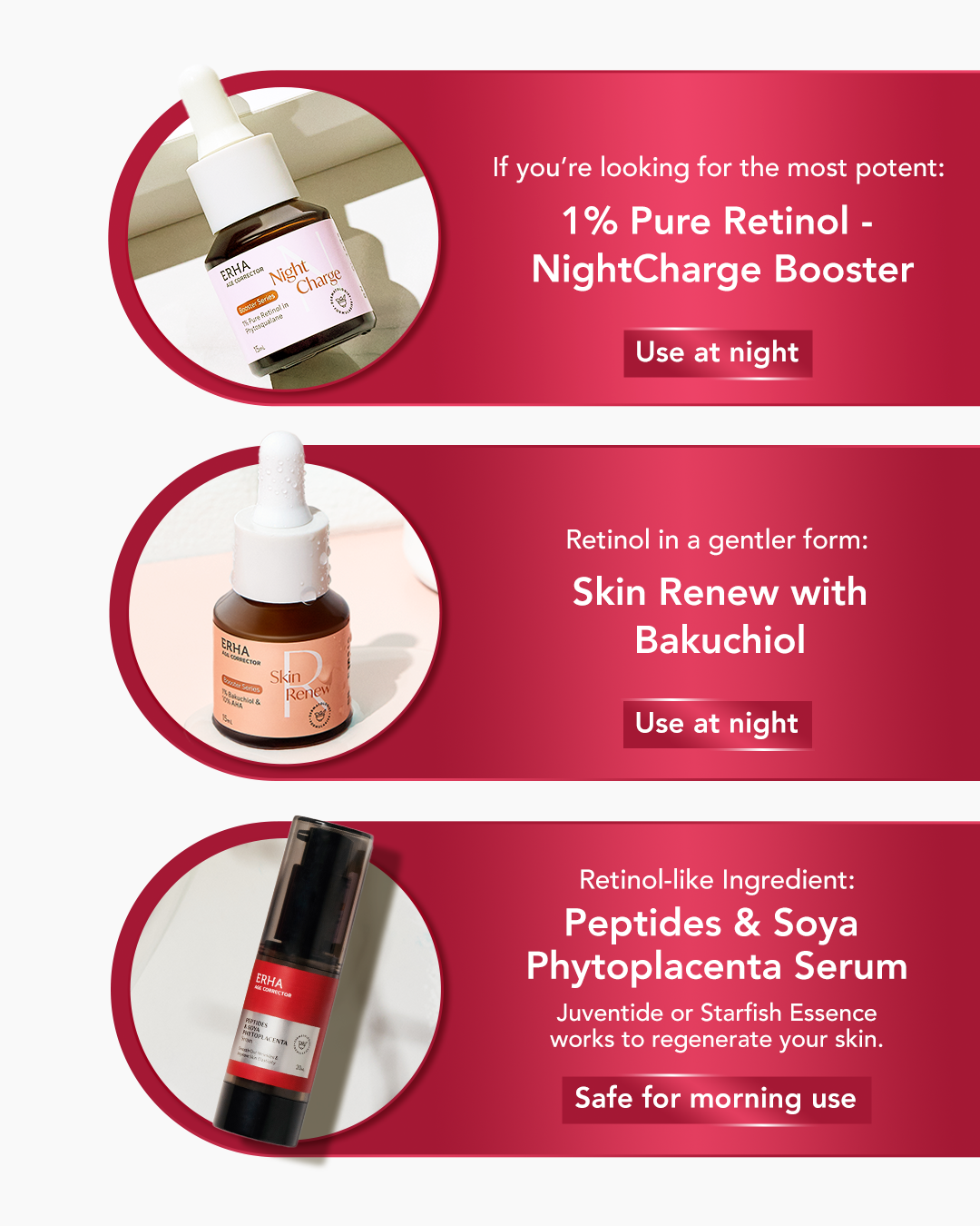 ERHA Age Corrector Serum Peptides & Soya Phytoplacenta for Well-Aging | Mengurangi Garis Halus Kerutan | Melembabkan | Boost Kolagen | Mencerahkan Flek Hitam | Glowing Plumpy | Anti Aging | Kenyal Kencang Cerah