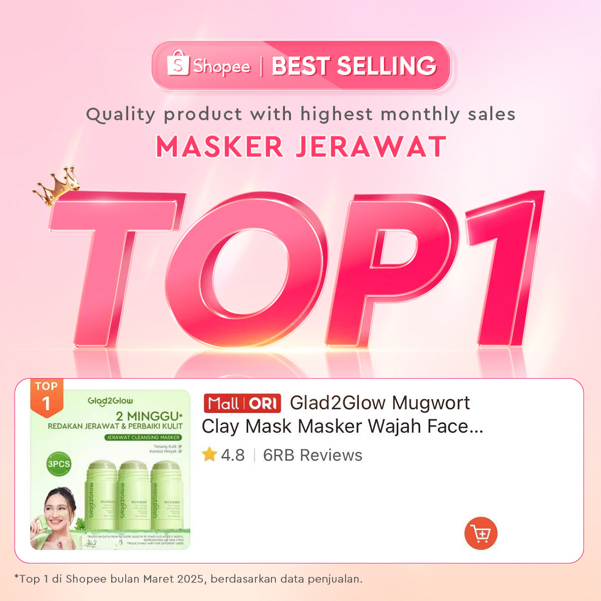 Glad2Glow Mugwort Salicylic Acid Acne Clay Stick Masker Wajah Masker Jerawat Masker Acne Masker Stick Glad2Glow Clay Stik G2G Masker Hijau Anti Pores Acne Jerawat Komedo Cleansing Masker Centella Mud Mask Facial Masker Mugwort Mask G2Glow Official Store