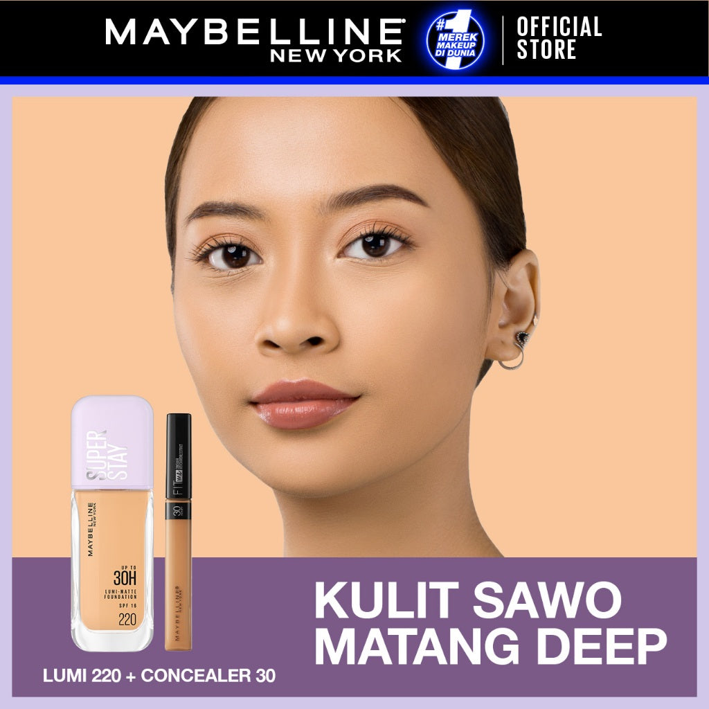 MAYBELLINE OFFICIAL Radiant Matte Duo : Superstay Lumi Matte Foundation + Fit Me Concealer