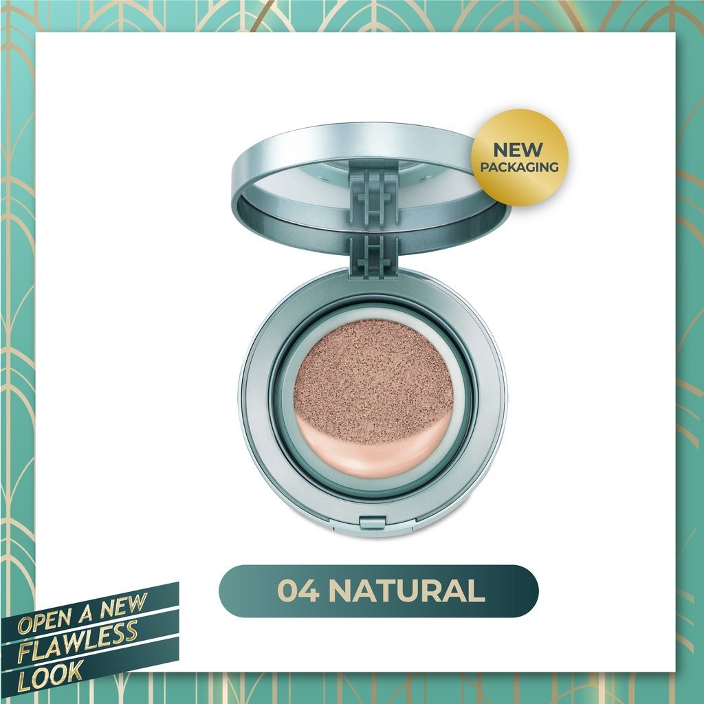 WARDAH Exclusive Flawless Cover Cushion - Alas Bedak dengan Hasil Matte Flawless dan Tahan Lama Hingga 10 Jam - Dilengkapi SPF 30 PA+++ - Dapat Menutupi Bekas Jerawat - Makeup