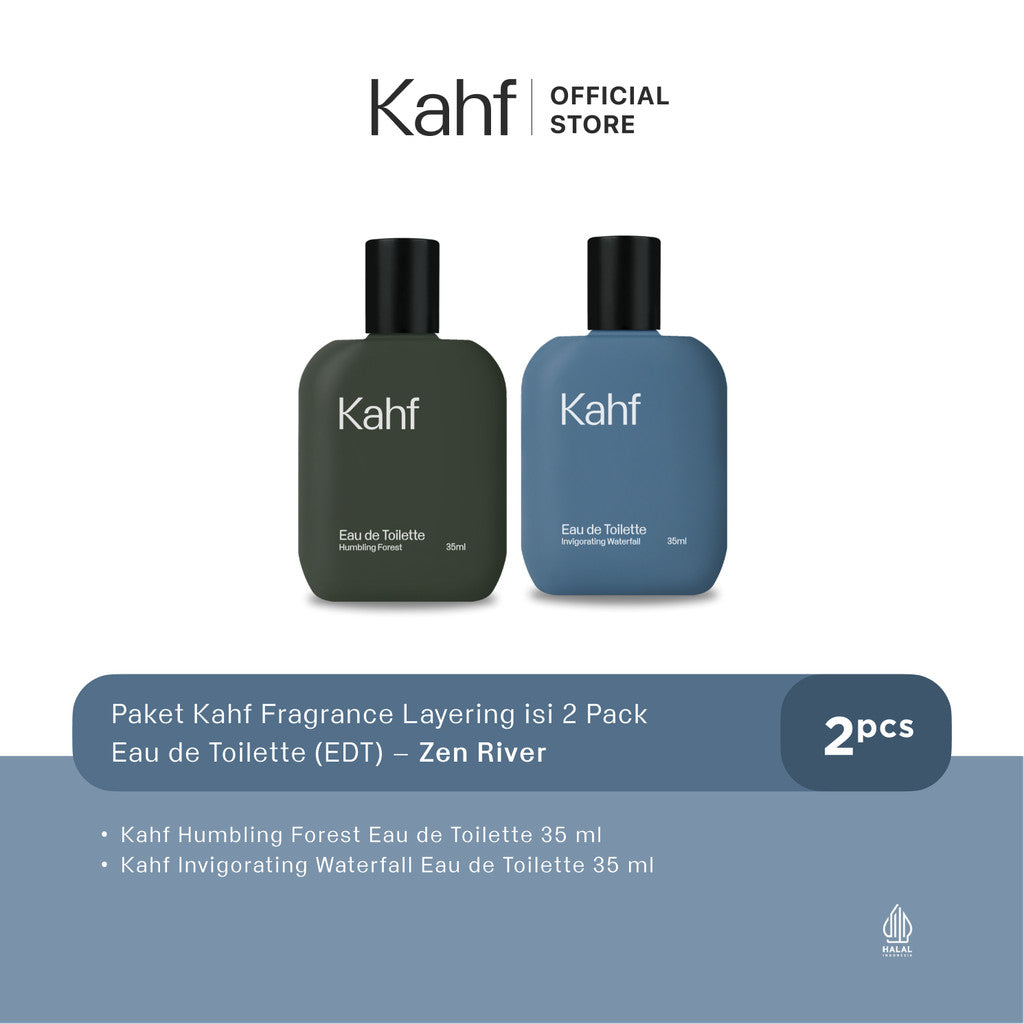 Kahf Paket Fragrance Layering isi 2 - Parfum Pria Eau de Toilette (EDT) 2 pcs