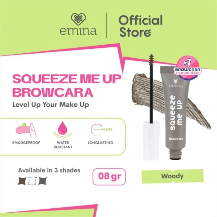 Emina Squeeze Me Up Browcara 8 g - Brow Mascara Water Resistant