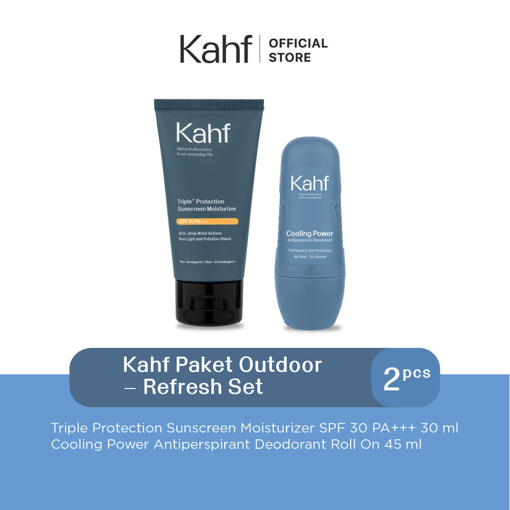 Kahf Paket Outdoor Isi 2pcs - Deodorant & Sunscreen Cream