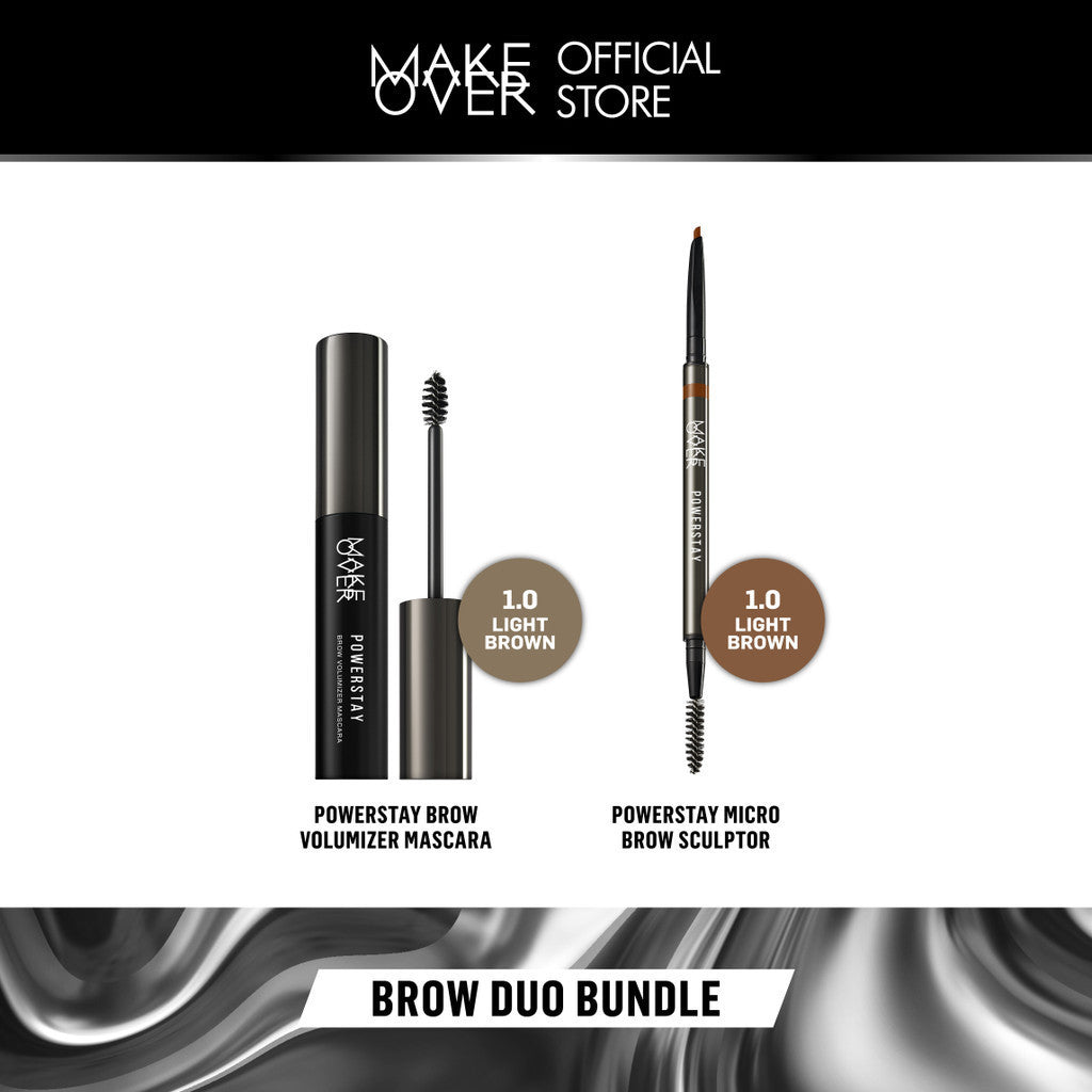 Make Over Duo Brow Bundle: Powerstay Brow Volumizer Mascara + Micro Brow Sculptor