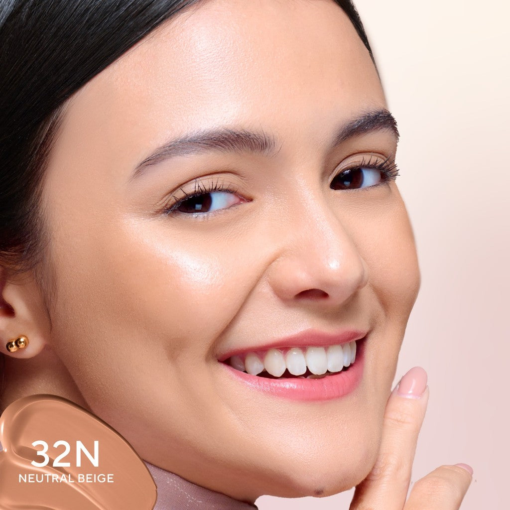 WARDAH Mauve Radiance – A Cool Summer Flush – Colorfit Perfect Glow Cushion, Ombre Moist Dew Tint, EyeXpert Optimum Hi-Black Liner - Makeup - Tahan Lama dengan Bedak