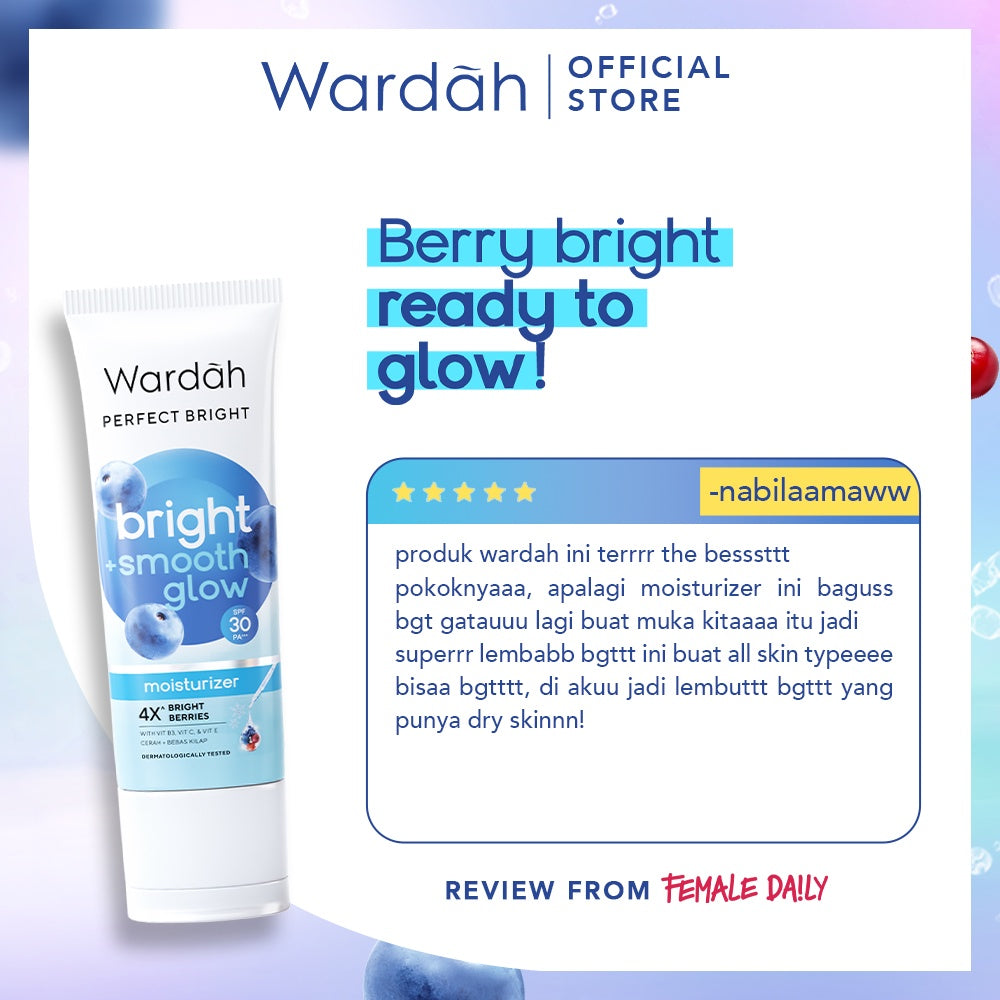 WARDAH Perfect Bright Moisturizer Bright + Smooth Glow SPF 30 PA+++ 20 ml - Skincare