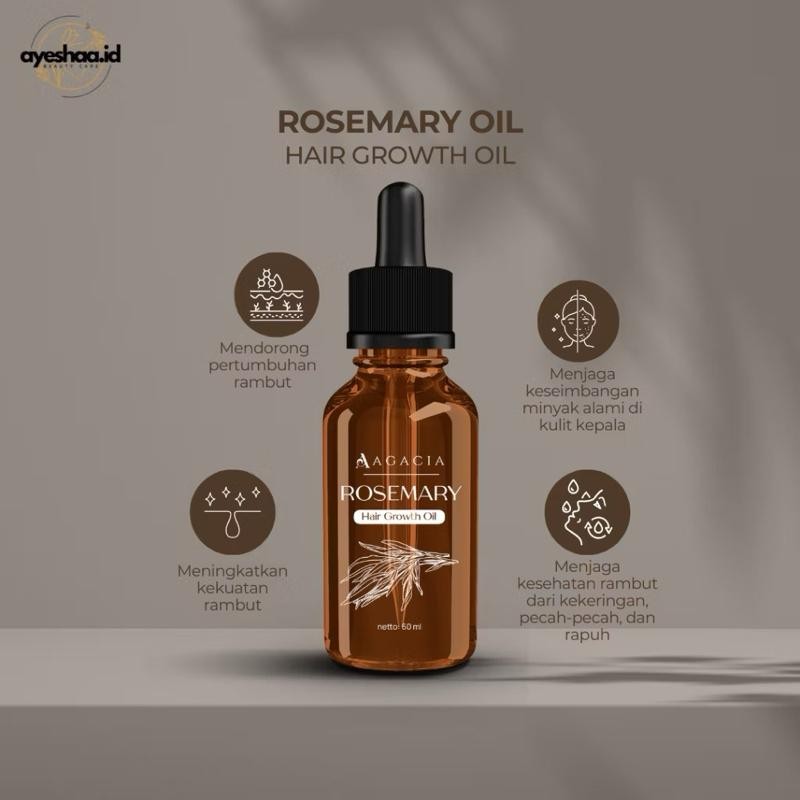 AGACIA Pure Rosemary Revival Oil – Hair Regrowth & Damage Repair Elixir (60ml)