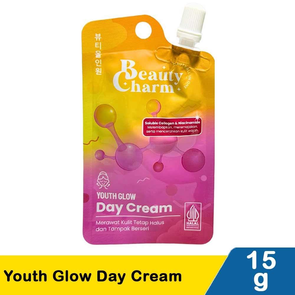 Beauty Charm Youth Glow Day Cream 15g | Brightening & Anti-Aging Moisturizer for Daily Radiance
