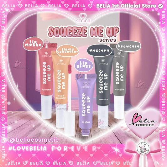 EMINA Squeeze Me Up Series | Mascara, Browcara, Lip Glass, Lip Matte, Liquid Concealer | Serba Ada