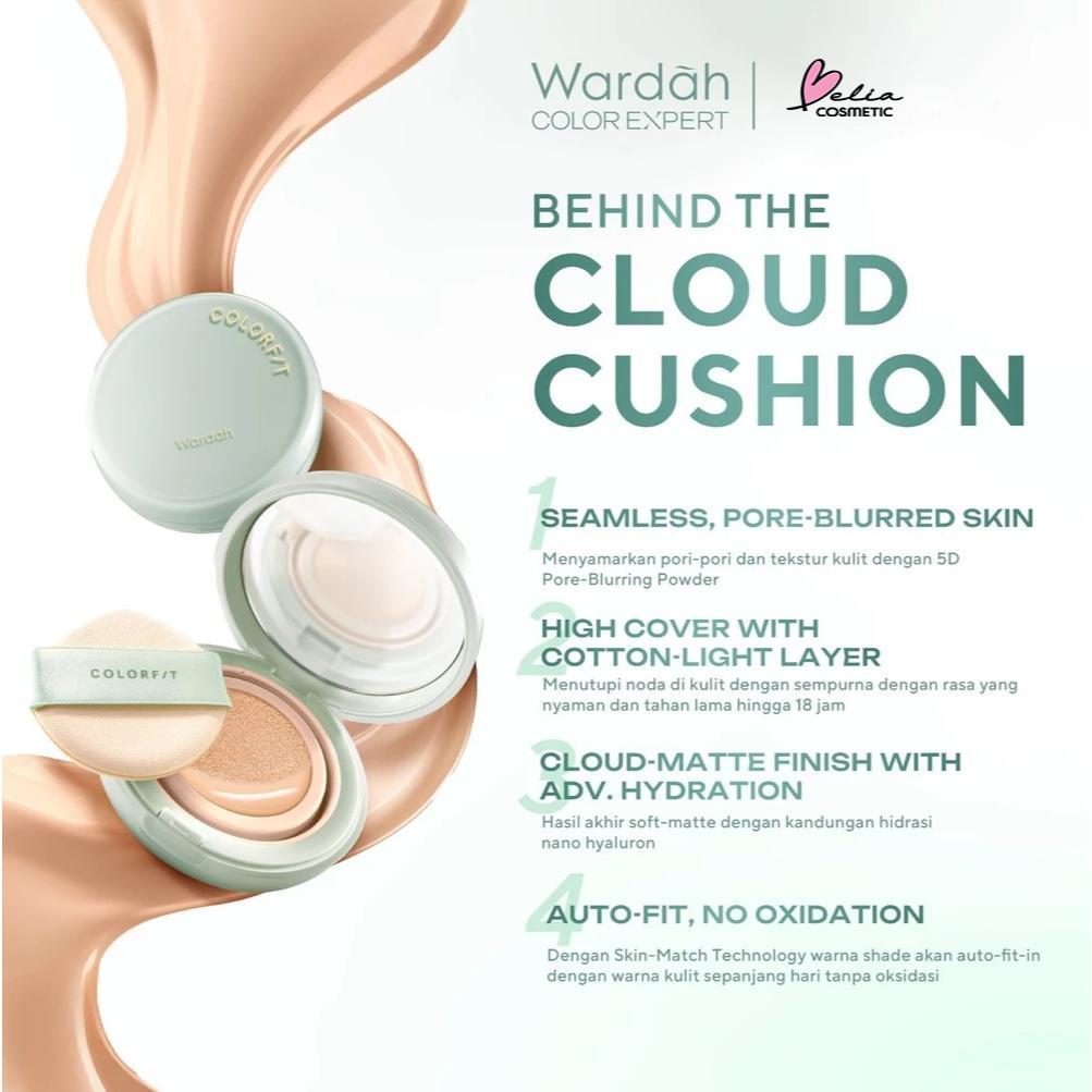 WARDAH Colorfit 5D Blur Cloud Cushion – Matte Finish | SPF 50 PA+ | CICA & Nano-Hyaluron
