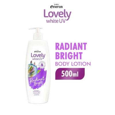 Emeron Lovely White UV Body Lotion – Radiant Bright 500ml | Daily Moisturizer with Skin Brightening Formula & UV Protection | Smooth, Luminous, and Even-Toned Skin